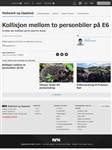 Kollisjon mellom to personbiler